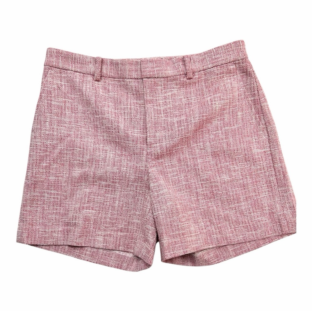 Ralph Lauren Pink Tweed High-Rise Women’s Shorts - Picture 2 of 10
